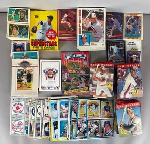 7 - 1980s Topps and Donruss Baseball Sets + Box Bottom Cards and More