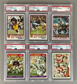 6 - 1979 - 82 Topps Football Championship PSA Graded Cards