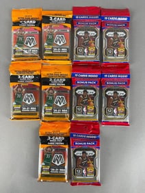 5 - 2020 - 21 Mosaic Basketball + 5 - Prizm Basketball Value Packs