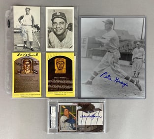 6 - Baseball HOFs and Stars Signed Postcards and Photo