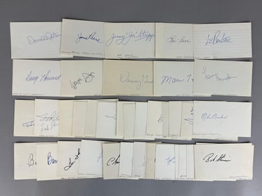 40 - 1920s - 80 St. Louis Cardinals Signed 3x5 Cards