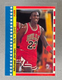 1987 Fleer Sticker Michael Jordan #2