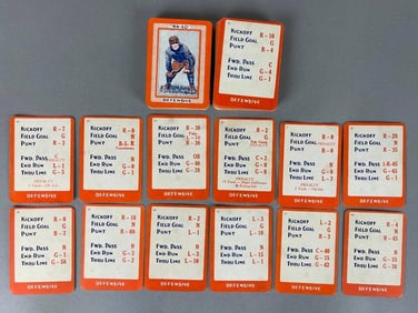 95+ 1934 YA-LO Football Card Game Cards