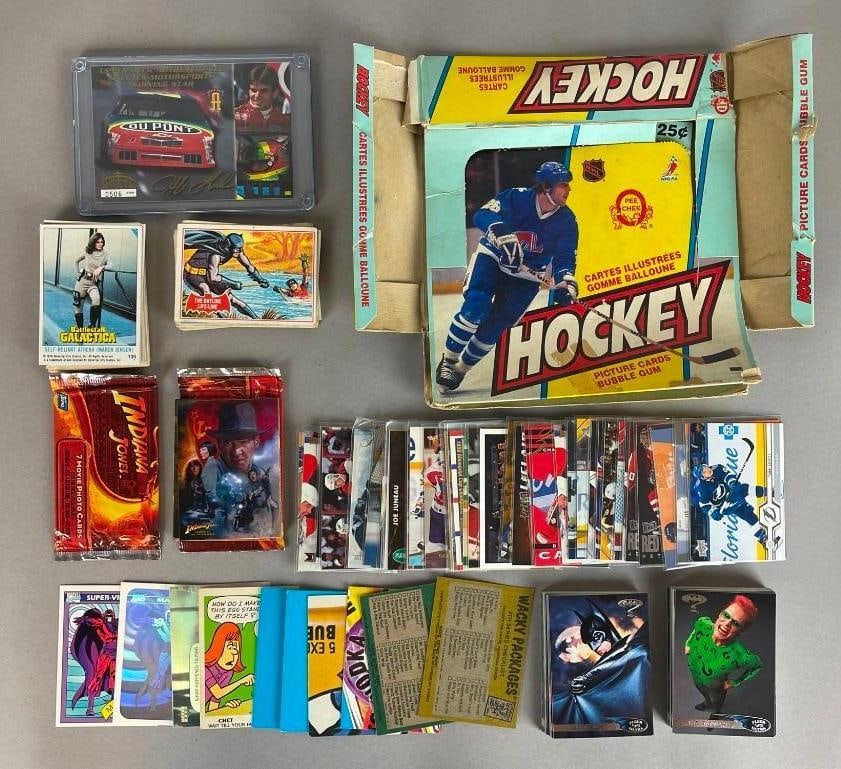 370+ 1940s - 90s Non Sports Cards, Hockey Cards, and 1983 O-Pee-Chee Hockey Empty Box: Conditions vary, Low - Mint, 10 - 1966 Batman, Battlestar Galactica, Wacky Packs, Magic, and More