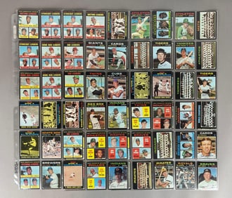 72 - 1971 Topps Baseball Cards with HOFs, Stars, Rookies, and High Numbers
