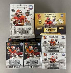 6 - 2021 Wild Card Football Draft Matte Mega, Blaster, and Hanger Boxes