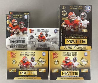 5 - 2021 Wild Card Football Draft Matte Mega, Blaster, and Hanger Boxes