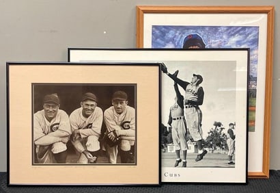 3 - Framed Chicago Cubs Stars Photos, Poster, and Prints