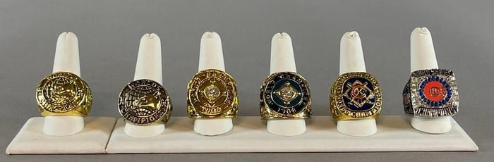 6 - 1908 and 2016 Chicago Cubs World Series Champions Replica Rings
