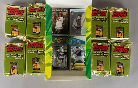2001 Topps Baseball Series 2 Partial Jumbo Pack Box 8/12 Packs