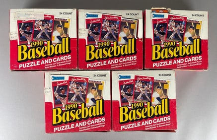 5 - 1990 Donruss Baseball Unopened Cello Boxes