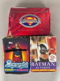 1984 - 94 Topps and Skybox Supergirl, Superman Platinum, and Batman Returns Boxes
