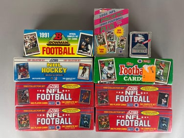 9 - 1990 - 91 Football and Hockey Sets and Boxes