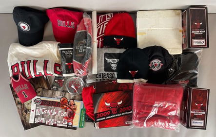 Large Group of Chicago Bulls Memorabilia