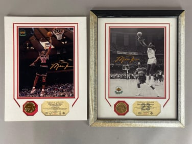 2 - Michael Jordan Upper Deck Highland Mint Photos and Coins