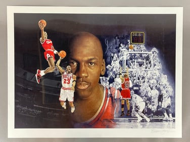 Michael Jordan The Shot Poster by William Zavala