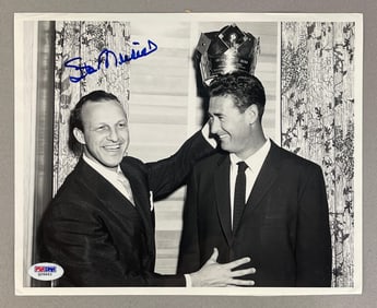 Stan Musial Signed Original Photo with Ted Williams from The Sporting News Collection with PSA COA