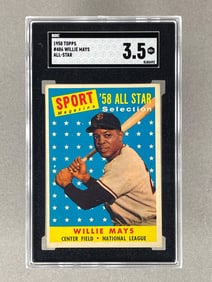 1958 Topps Willie Mays All-Star`#486 SGC 3.5