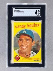 1959 Topps Sandy Koufax #163 SGC 4
