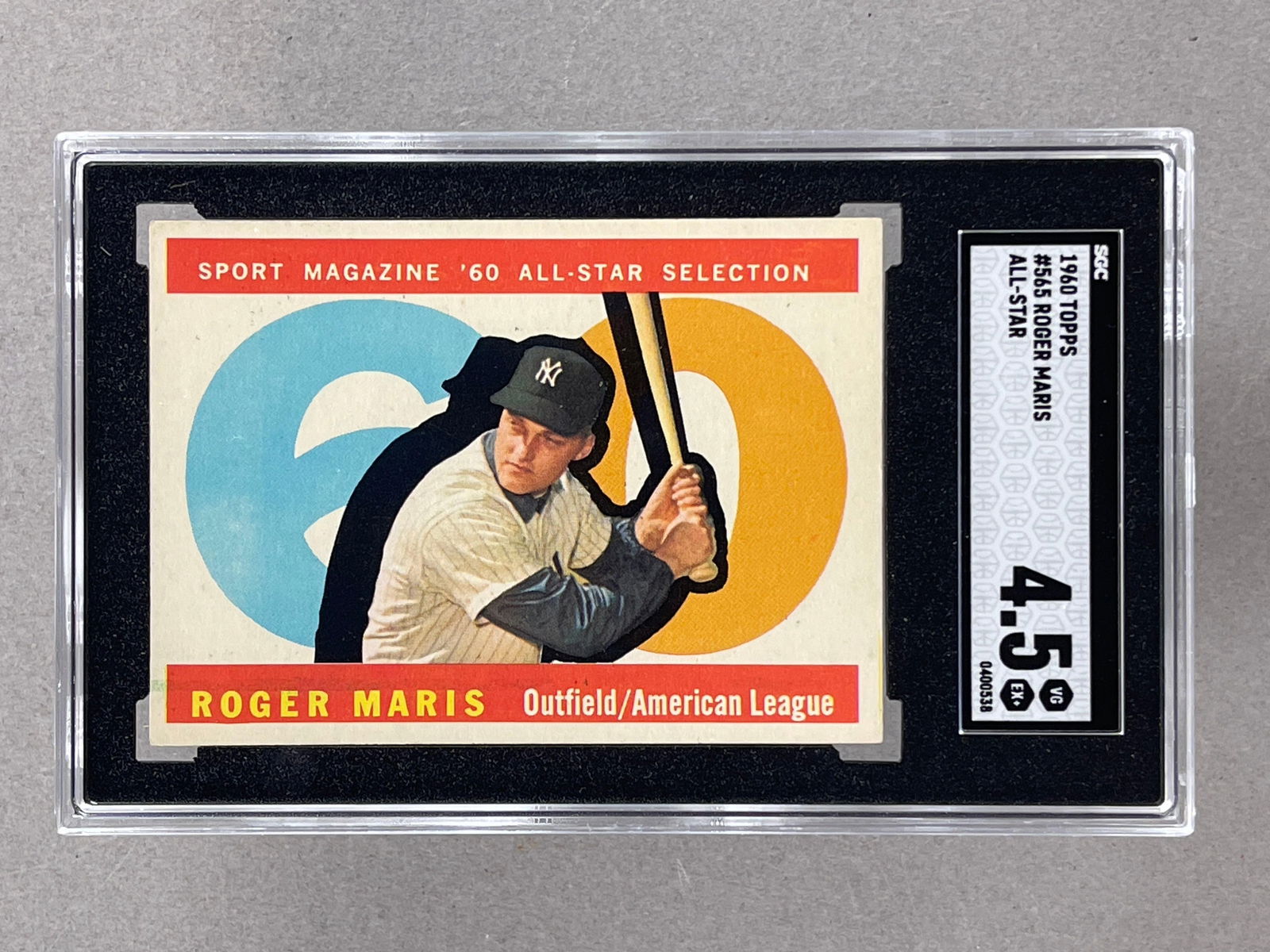 1960 Topps Roger Maris All-Star #565 SGC 4.5 (1 of 2)