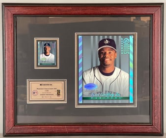 Framed 1997 Donruss Studio Portrait Collection 8 x 10 and Base 7/500