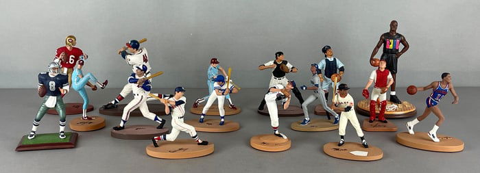 16 - Gartlan Baseball, Football, and Basketball Statue Figurines