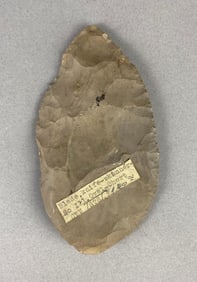 5 1/2 Inch Oval Chert Knife-Skinner Blade Illinois Heike Collection
