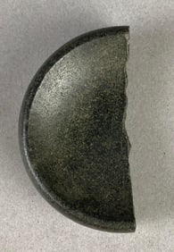 Polished Stone Discoidal Half Native American Artifact Heike Collection
