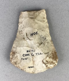 3 1/4 Inch Small Flint Hoe Cass Co. IL Heike Collection