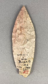 6 Inch Bi-Point Projectile Point Boone Co. MO Heike Collection
