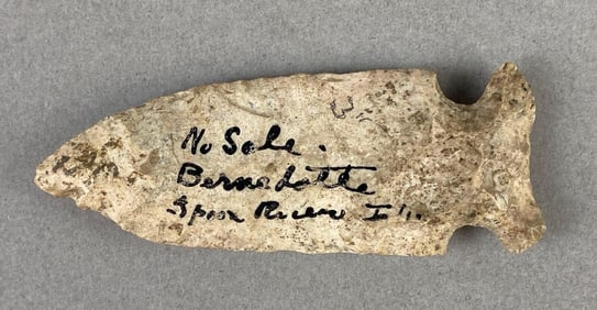 3 Inch Native American Arrowhead Bernadotte Spoon River IL Heike Collection