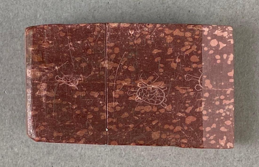 1 3/4 Inch Salmon Colored Stone Native American Artifact Heike Collection (1 of 5)