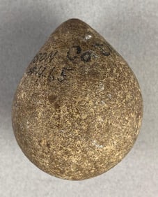 2 1/4 Inch Teardrop Grinding Stone Williamson Co. Illinois Heike Collection