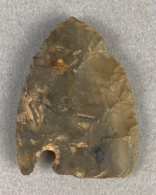 1 3/4 Inch Early Archaic Single Corner Notch Arrowhead Heike Collection