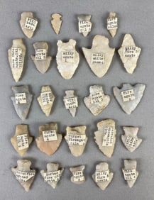 Group of 20+ Agate Arrowheads from Heike Collection