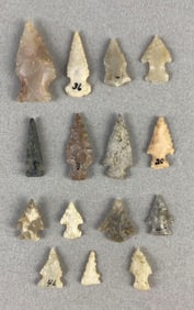 Group of 15 Small Arrowheads from Heike Collection