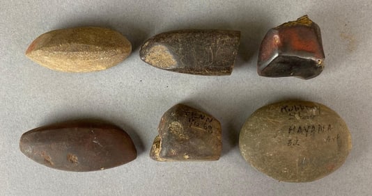 Group of 6 Assorted Paleolithic Artifacts Heike Collection