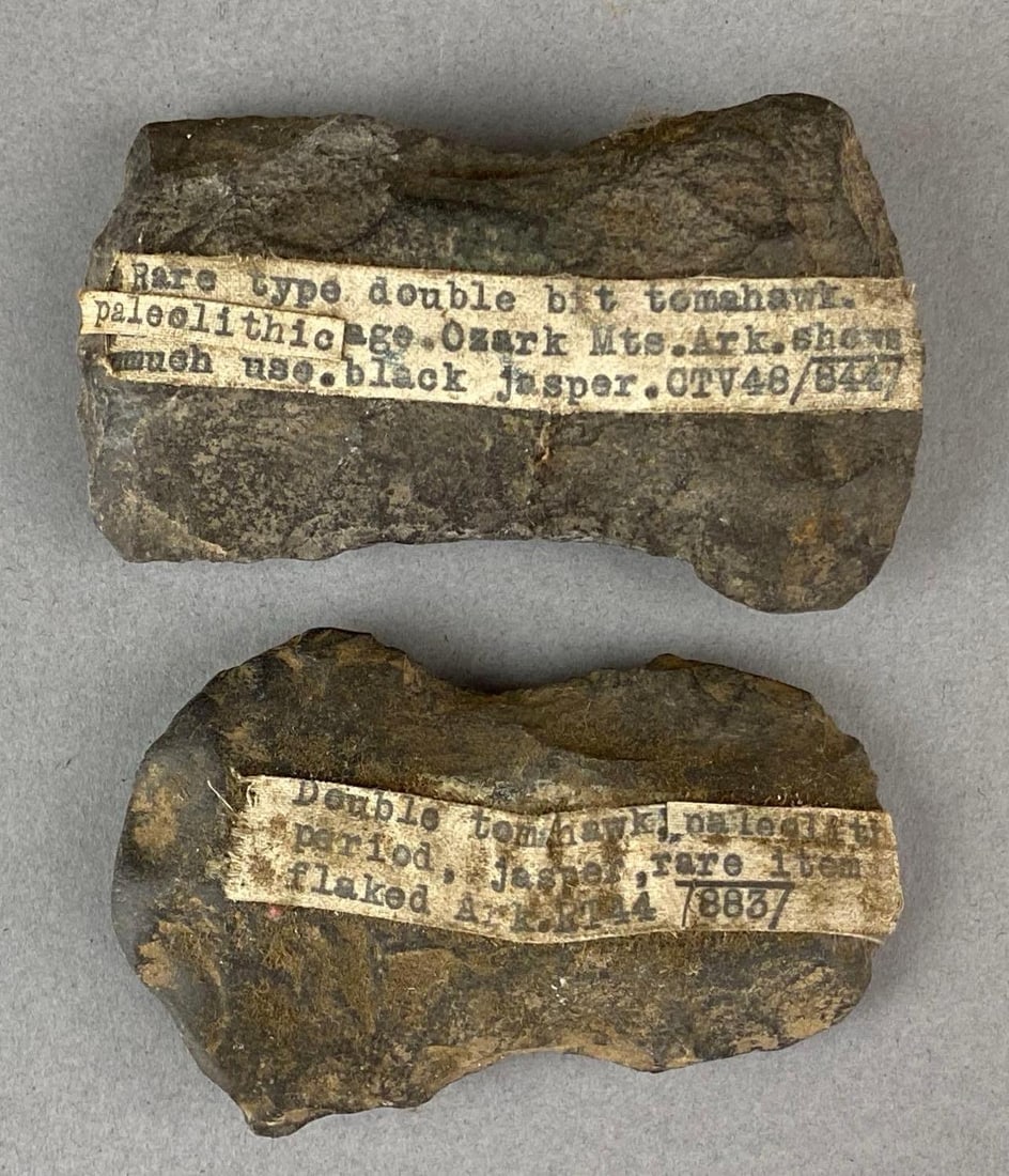 Group of 2 Paleolithic Jasper Tomahawks Heike Collection (1 of 3)