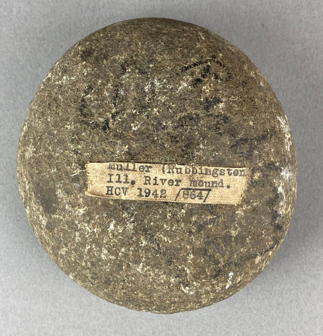 Muller Rubbing Stone Illinois River Mound Heike Collection (1 of 3)