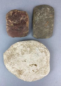 Group of 3 Paleolithic Artifacts Heike Collection