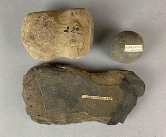Group of 3 Paleolithic Artifacts Heike Collection