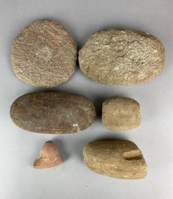 Group of 6 Assorted Native American Artifacts Heike Collection