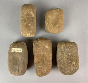 Group of 5 Paleolithic Hammer/Fire Making Stone Heike Collection