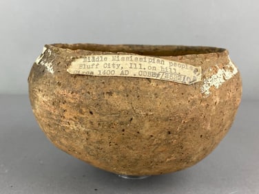 Circa 1400 AD Middle Mississippian Bowl Bluff City, Illinois Heike Collection