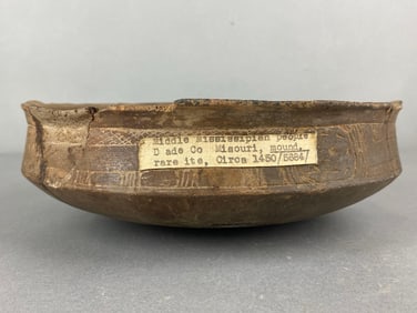 Circa 1450 Middle Mississippian Bowl Dade County, Missouri Heike Collection