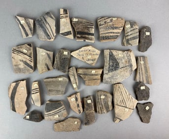 Group of Cliff Dweller Pottery Shards Questa Taos County, New Mexico Heike Collection