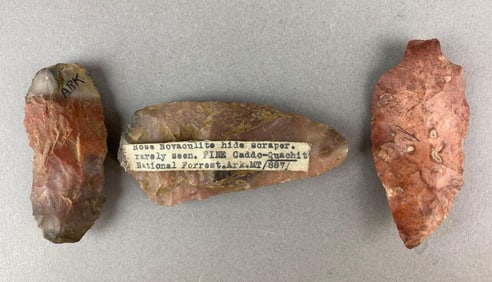 Group of 3 Assorted Native American Arrowheads and Artifacts Heike Collection