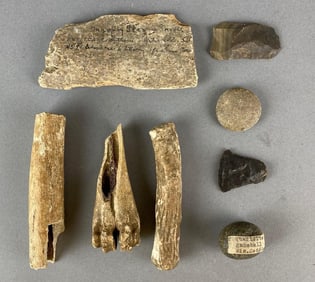Group of 8 Assorted Native American Artifacts Heike Collection