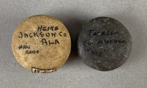 Group of 2 Game Stones Jackson Co. Alabama Heike Collection