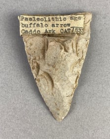 2 7/8 Inch Paleolithic Age Buffalo Arrow Caddo Arkansas Heike Collection